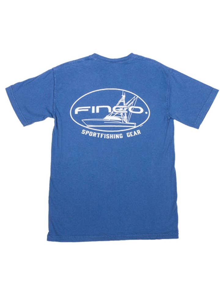 Outrigger Short Sleeve Dockside Cotton in Blue for wholesale by Finco