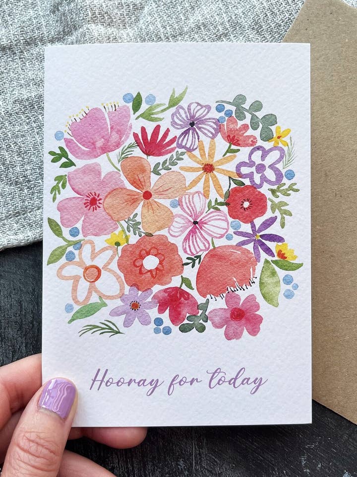 Cartão Hooray For Today - Felicitações - Casamento - Graduação por atacado de Designbyting