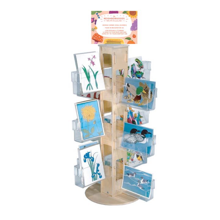 The Neighborgoods - Wholesale Retailerdisplay - 24-vaks gevulde wenskaarten toonbankdisplay