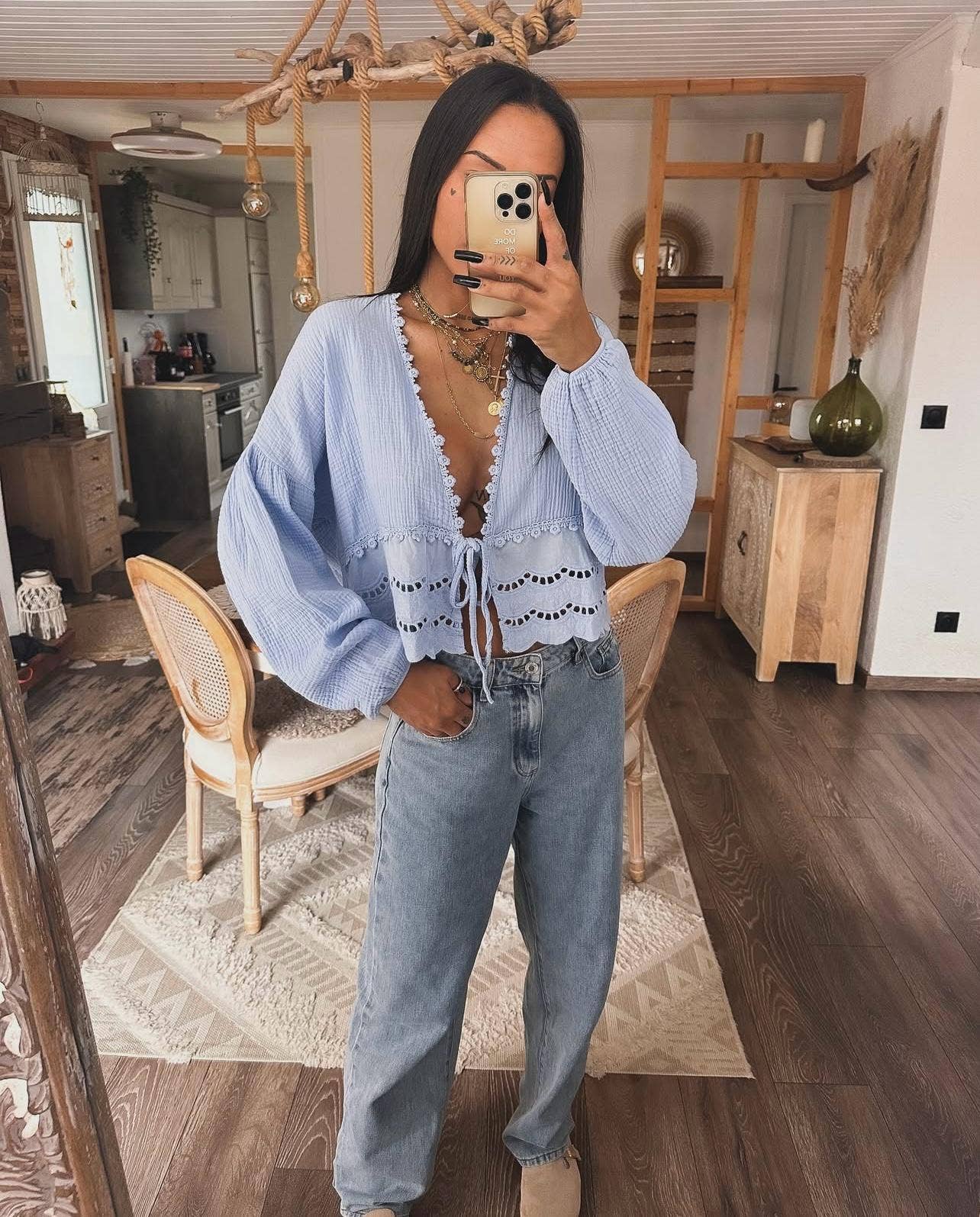 LORIANE - Wholesale Blouse - Women's - 22434 Plain blouse13