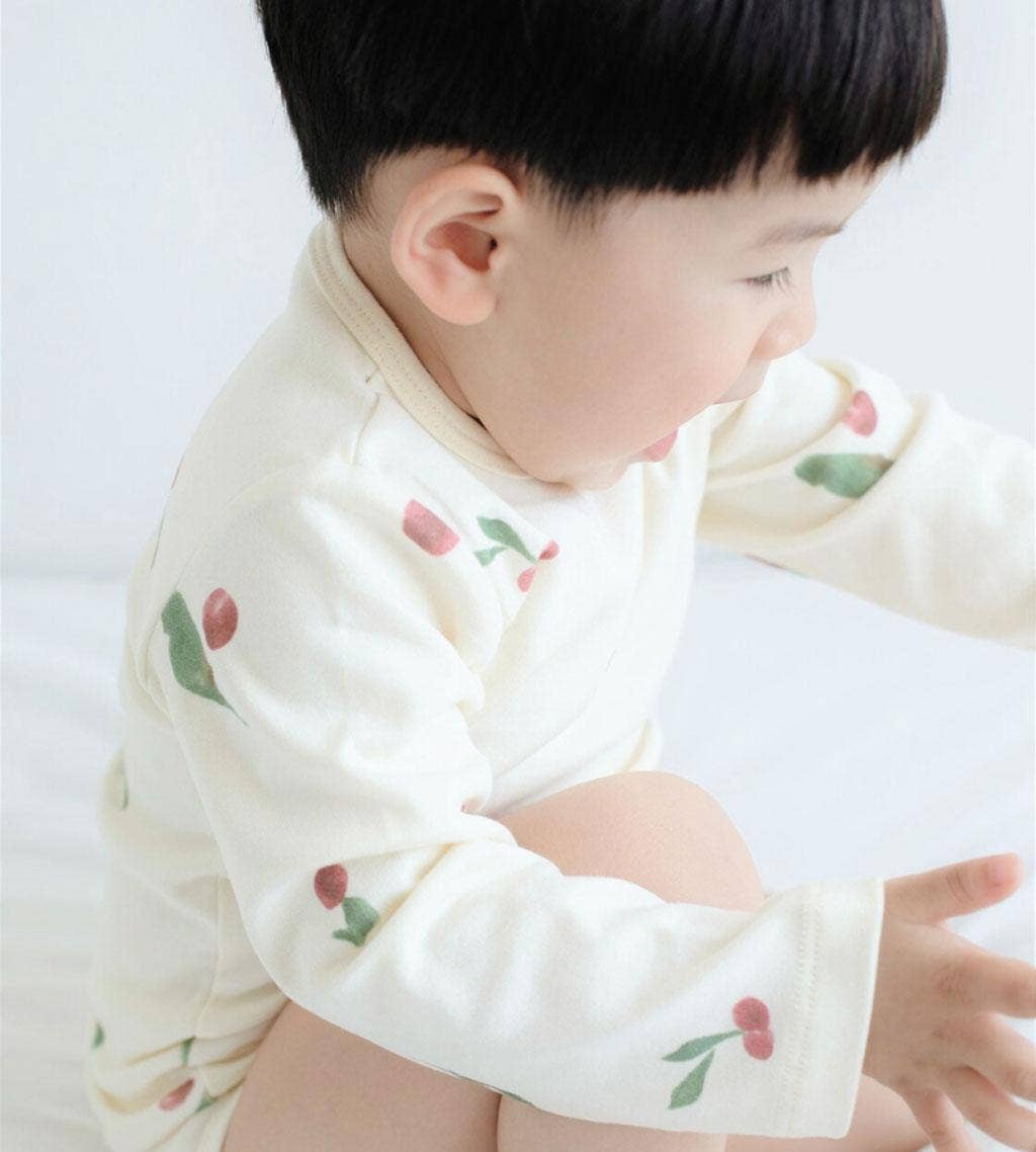 Berry Organic Cotton Long Sleeve Onesie-Berry Garden for wholesale on Faire1