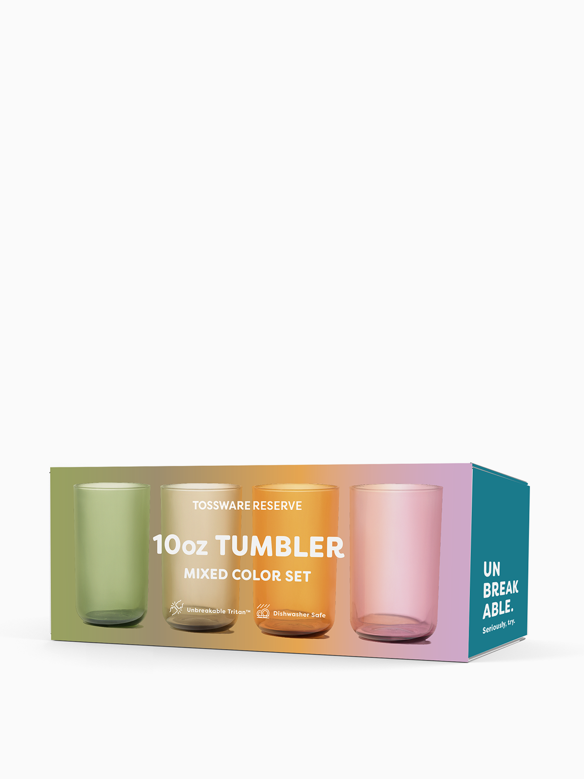 TOSSWARE - Wholesale Drinking Glass/Cup - TOSSWARE RESERVE 10oz Tumbler Set of 4, Color Tritan6