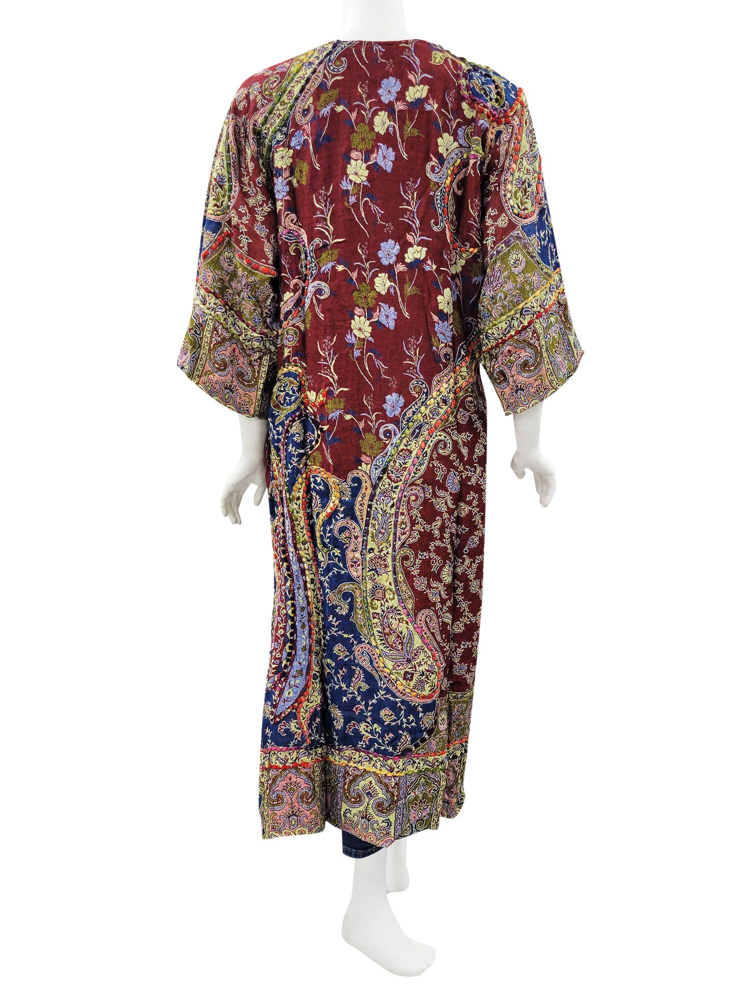 Raj Trading & Imports (USA) Inc. - Wholesale Kimono - Women's - Anna Thick Stitch Duster Navy / Rust1