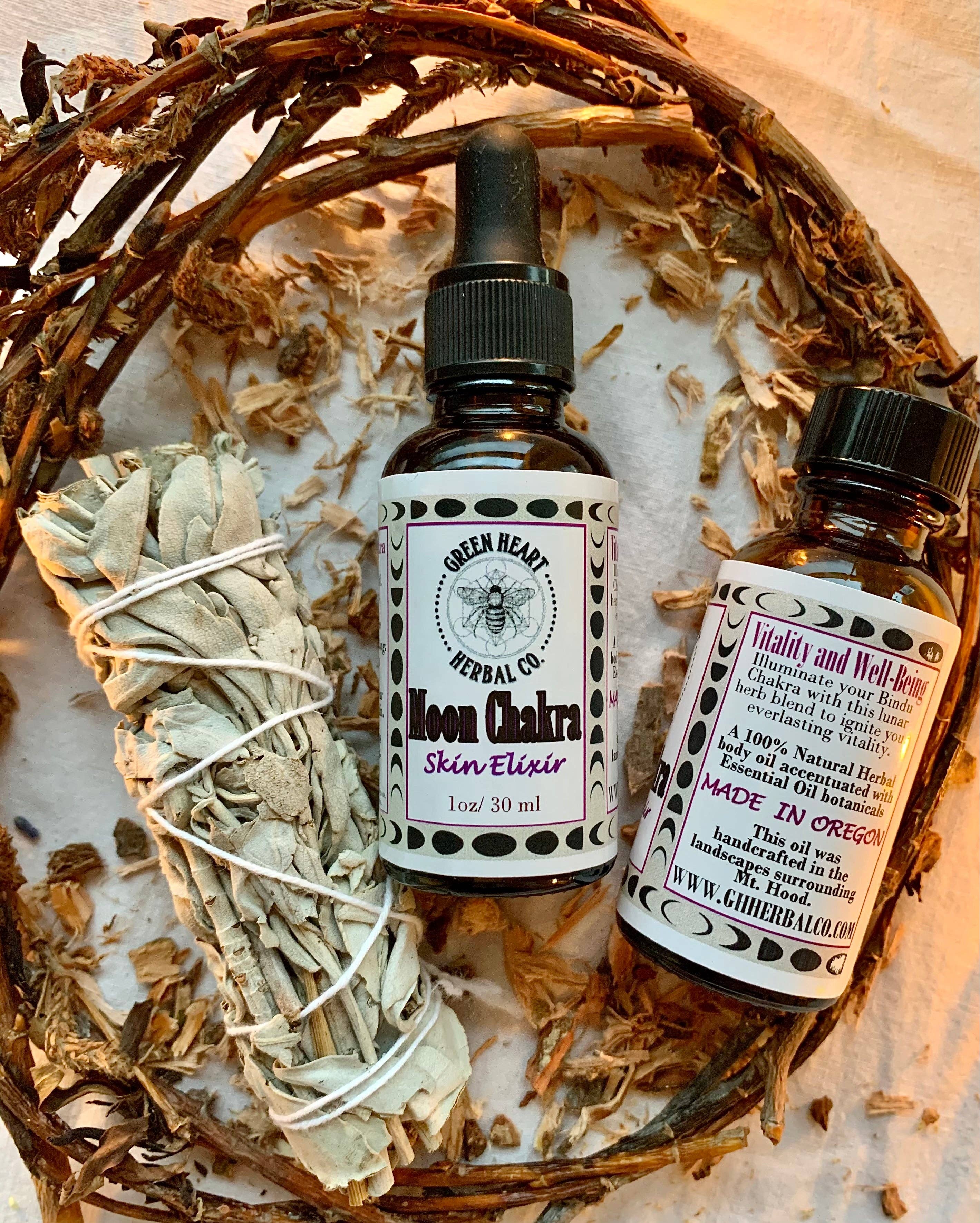 Green Heart Herbal Co. - Wholesale Aromatherapy Lotion/Oil - Moon Chakra Skin Elixir- Aromatherapy Oil