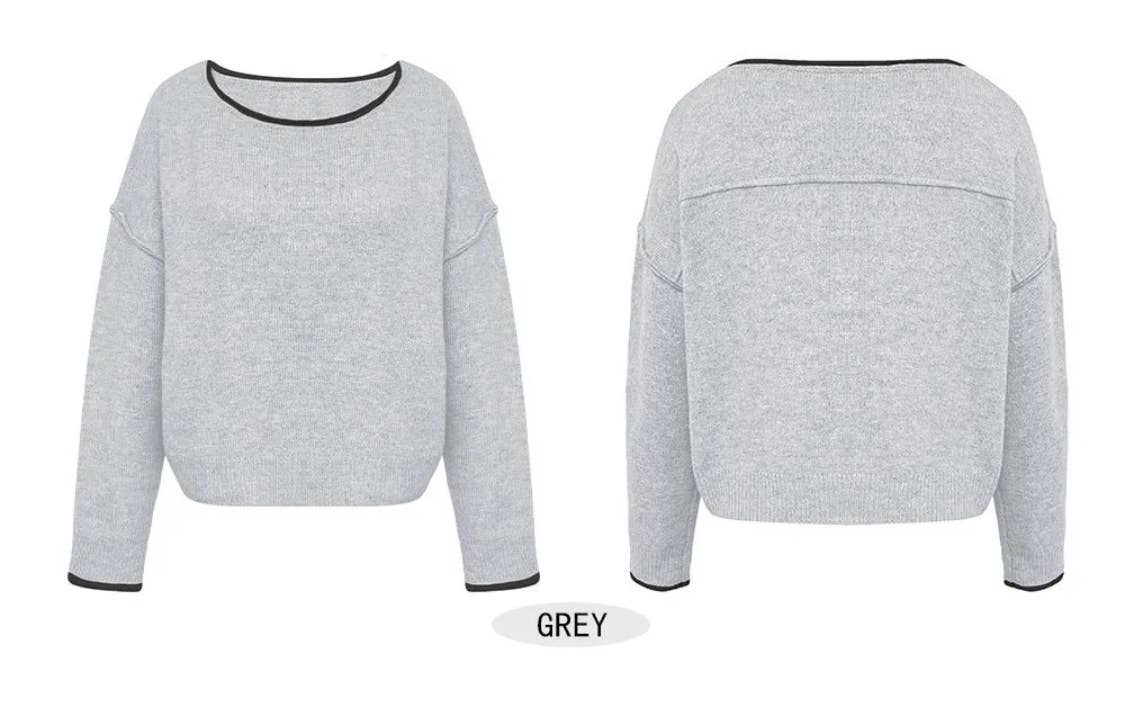 Serenity Collective - Wholesale Knit Sweater - Women's - Color-block Knit Sweater3