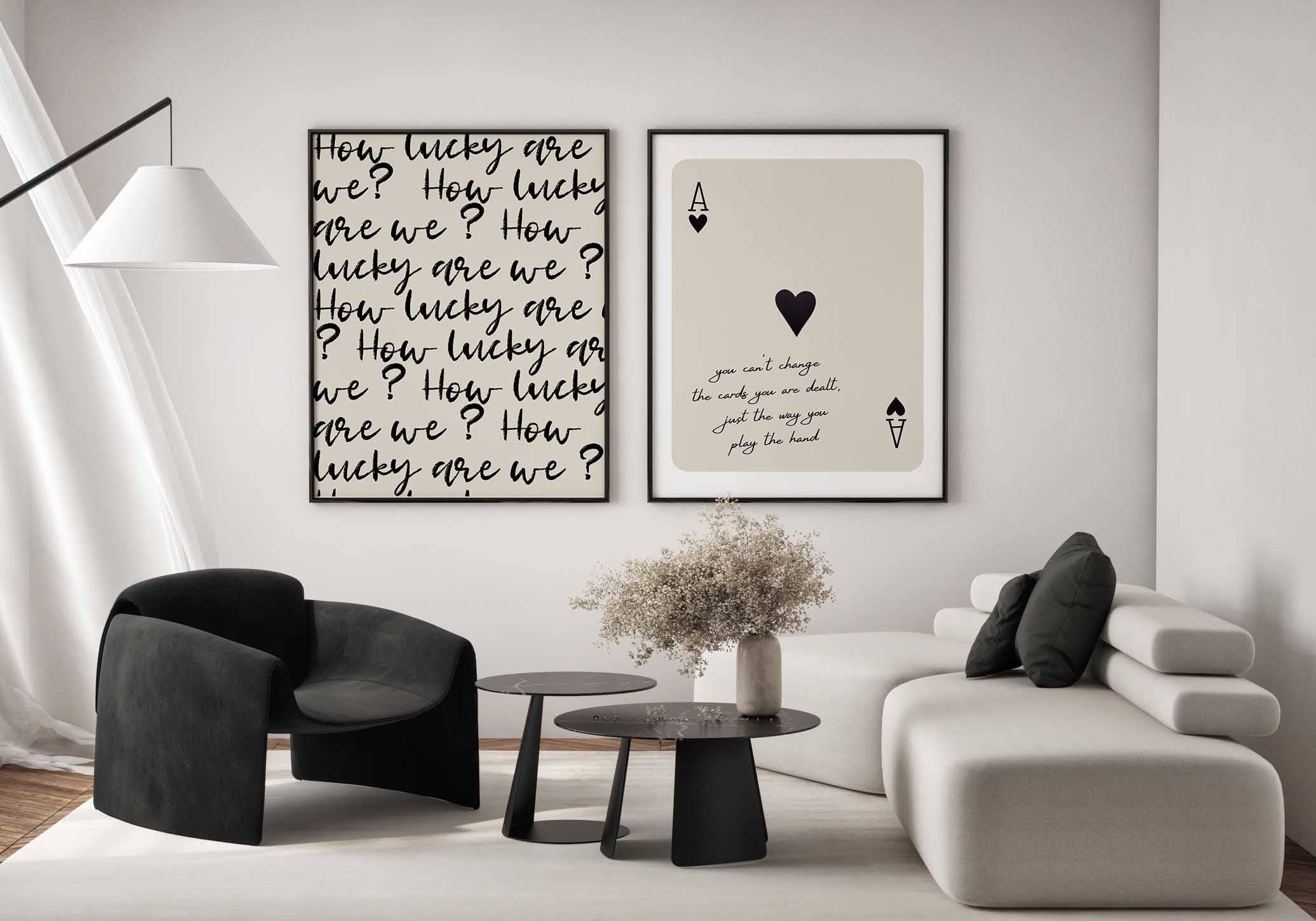 D'LUXE PRINTS - Wholesale Art Print - How Lucky Are We Script Print8