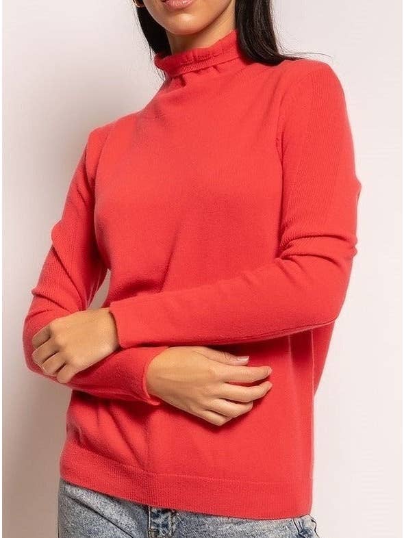 J and W – wholesale Pullovertröja - Dam – Kashmirpolo med hög krage