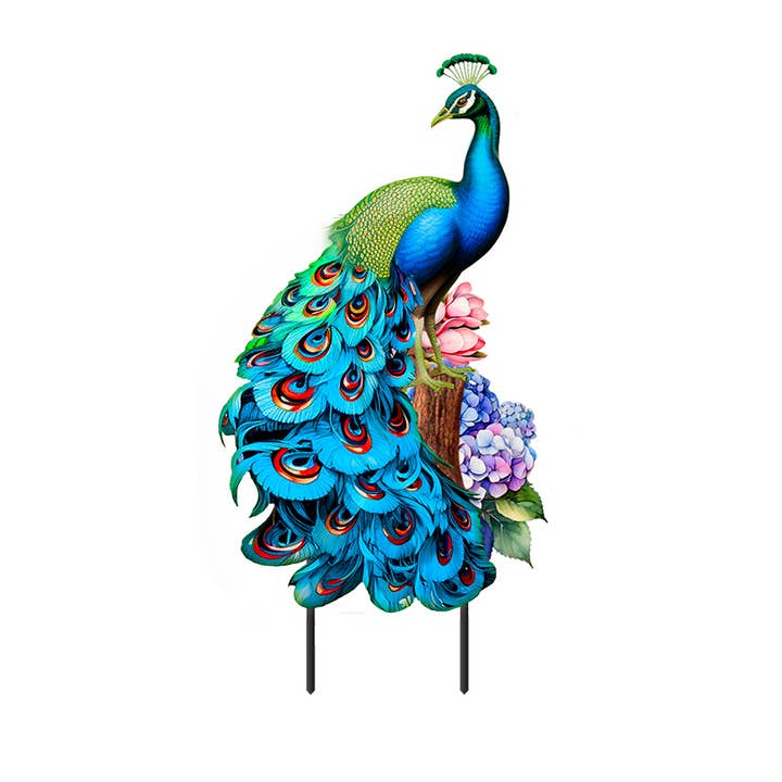 Fancy Peacock Metal Art for wholesale by Briarwood Lane