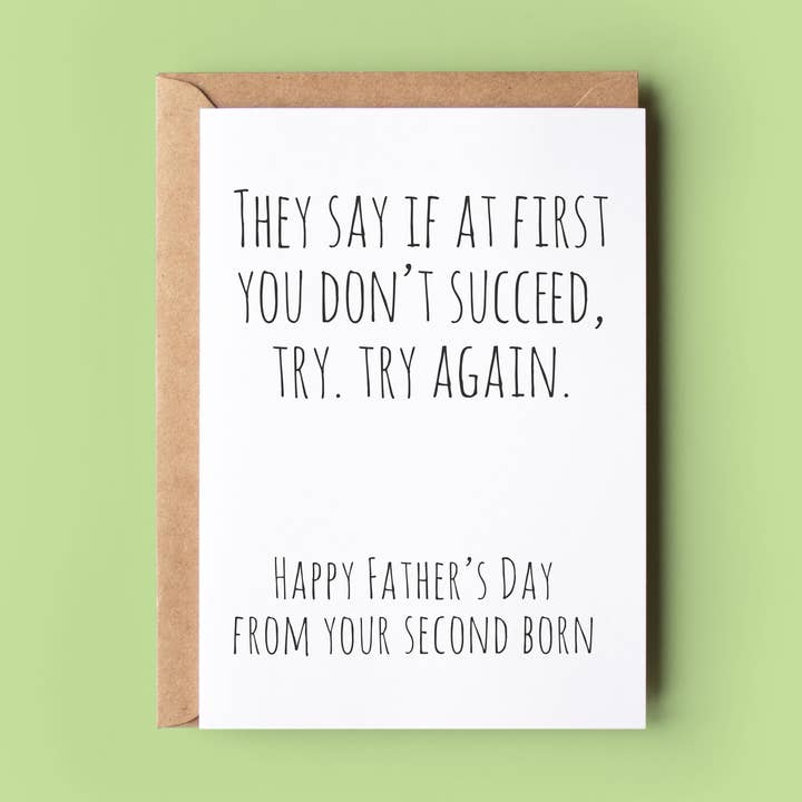If At First You Don't Succeed for wholesale by Wonky Cards