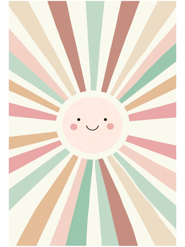 Smily zon (+4 kleuren) - Kinderkamer poster voor wholesale door MokaMouse