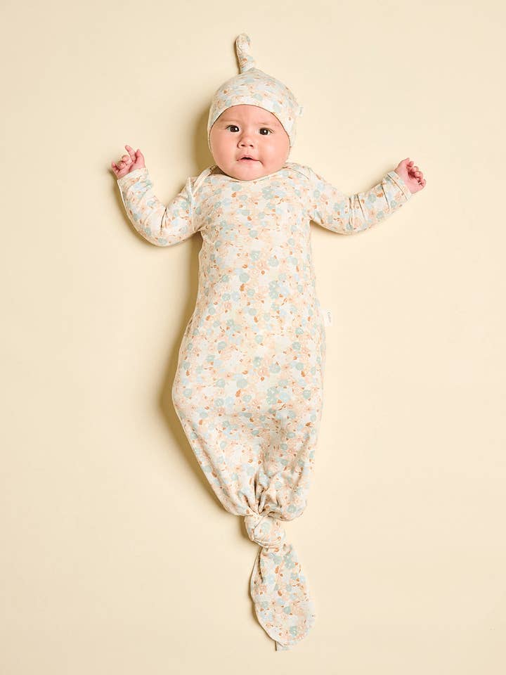 Cushii Softluxe Robe Nouée pour Bébé - Floral pour la vente par Cushii
