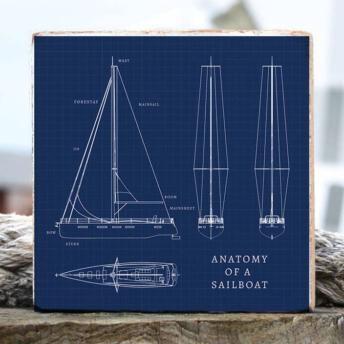 Bloque de Madera de Anatomía de Velero para venta al por mayor de Rustic Marlin