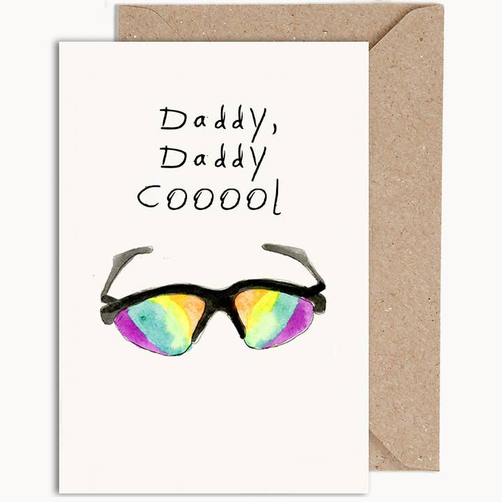 WeirdWatercolours - Wholesale Father's Day Card - Daddy Cool Sunglasses