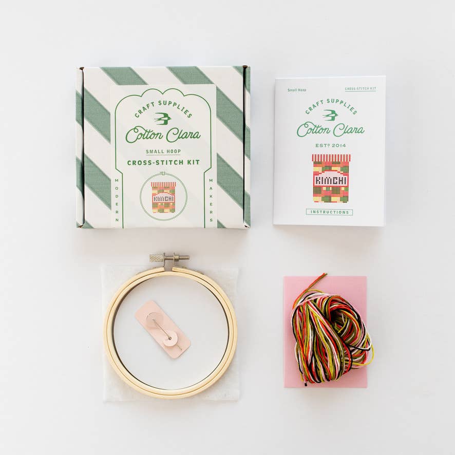 Cotton Clara Craft Kits & Supplies - Wholesale DIY Craft Kit - Kimchi Cross Stitch Kit2