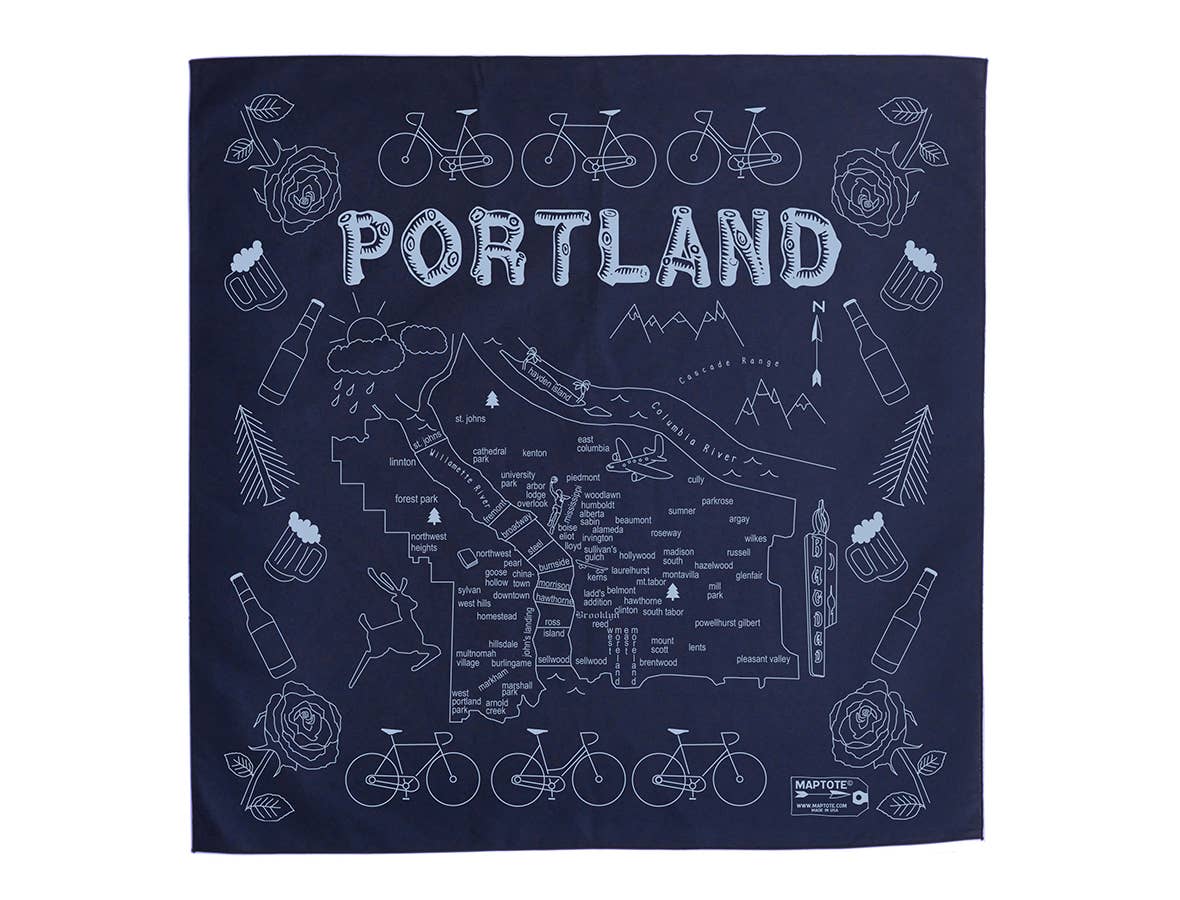 Maptote – wholesale Bandana - Unisex – Portland Bandana1