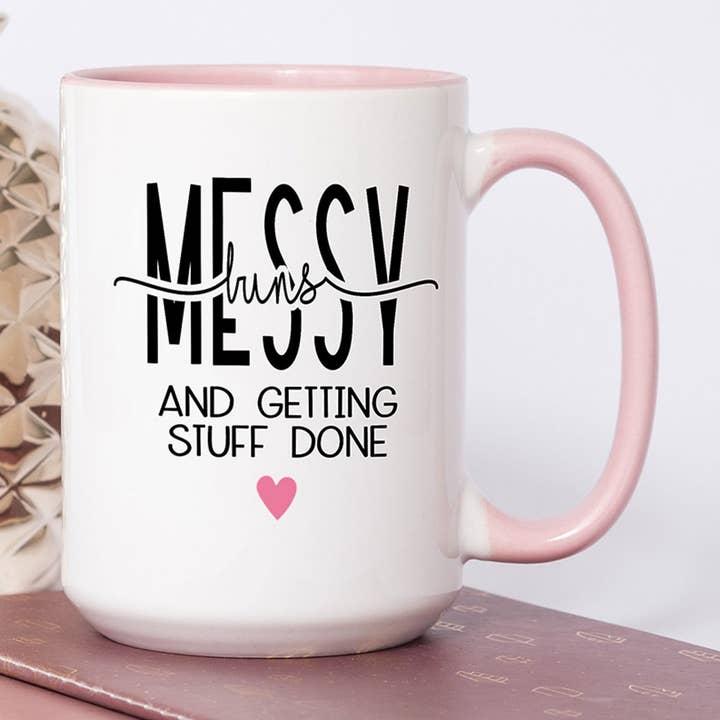 Unordentliche Brötchen und Getting Stuff Done Kaffeetasse für den Großhandel von Blush and Bold Collective