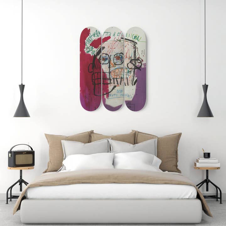 SkateboardArtsy - Wholesale Art Print - Jean-Michel Basquiat, 'Bluto Nero' | Skateboard Deck Wall Art, Wall Hanged Room Decoration, Maple Wood, Accent Gift for Home, Aesthetic Wall Art5