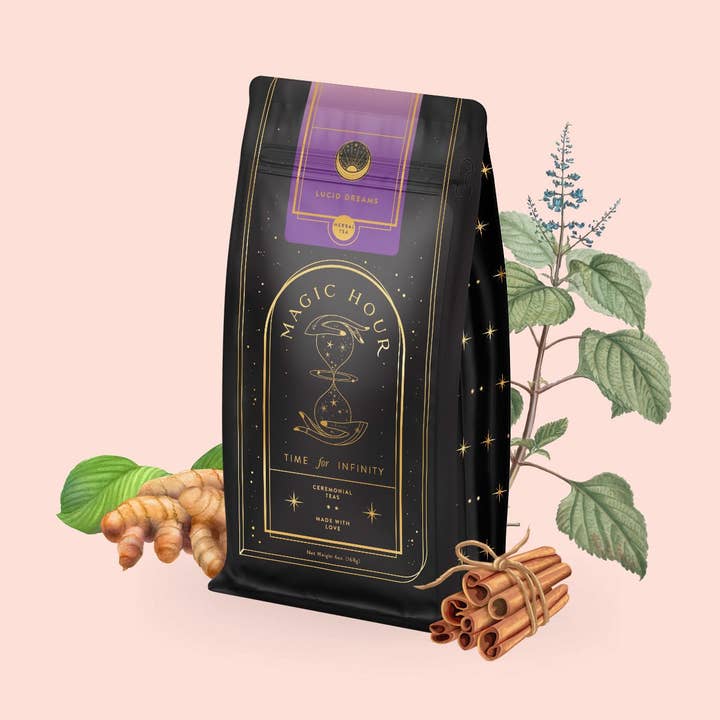 Magic Hour - Vente Thé en vrac - Lucid Dreams : tisane aux herbes Tulsi-Curcuma pour dormir et se calmer