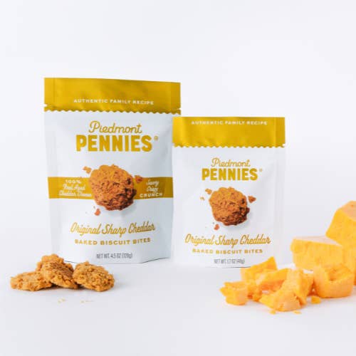 Piedmont Pennies - Wholesale Crackers - Cheddar Cheese Crackers, Small Pouches (25)7