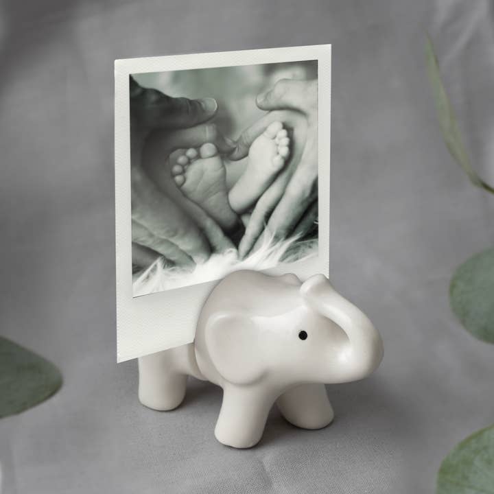 Send With Love Ceramic Elephant Photo Holder In Gift Box for wholesale by CGB Giftware