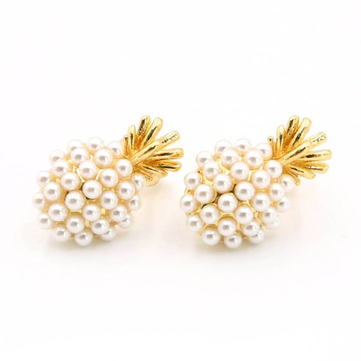 Hypoallergene Ananas-Ohrringe aus chirurgischem Stahl 316 für den Großhandel von Must NY