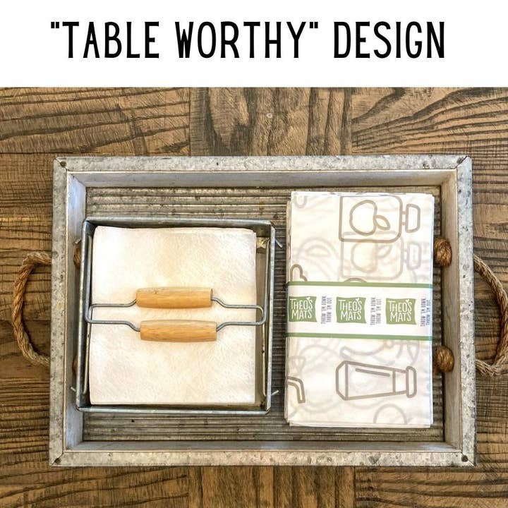 THEO'S – Engroshandel Dækkeserviet - Børn og baby – 30 PAKKE | Miljøvenlige engangs Splat Mats6