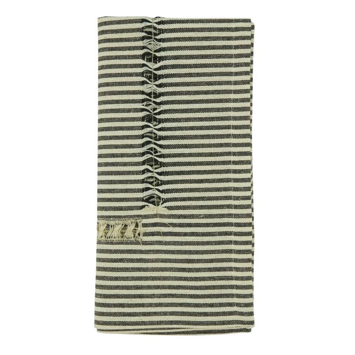 Stripe Hemstitch Napkin for wholesale by Saro Lifestyle