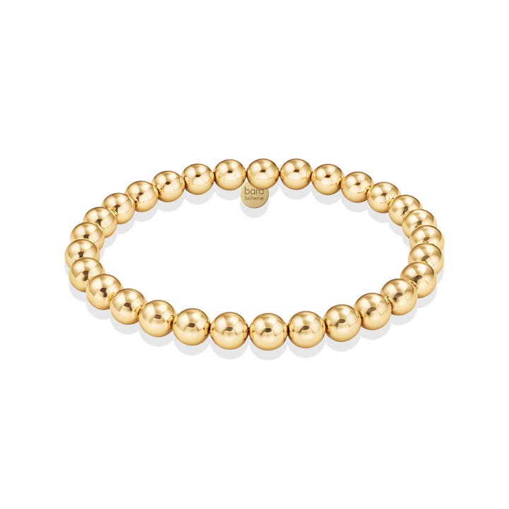 Classic 6MM | Gold Filled Beaded Bracelet for wholesale by bara boheme