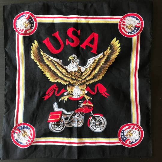 Magnifique Hearts - Vente Bandana – unisexe - Dernier acte : Bandana pour motards USA American Eagle Scarf Cotton3