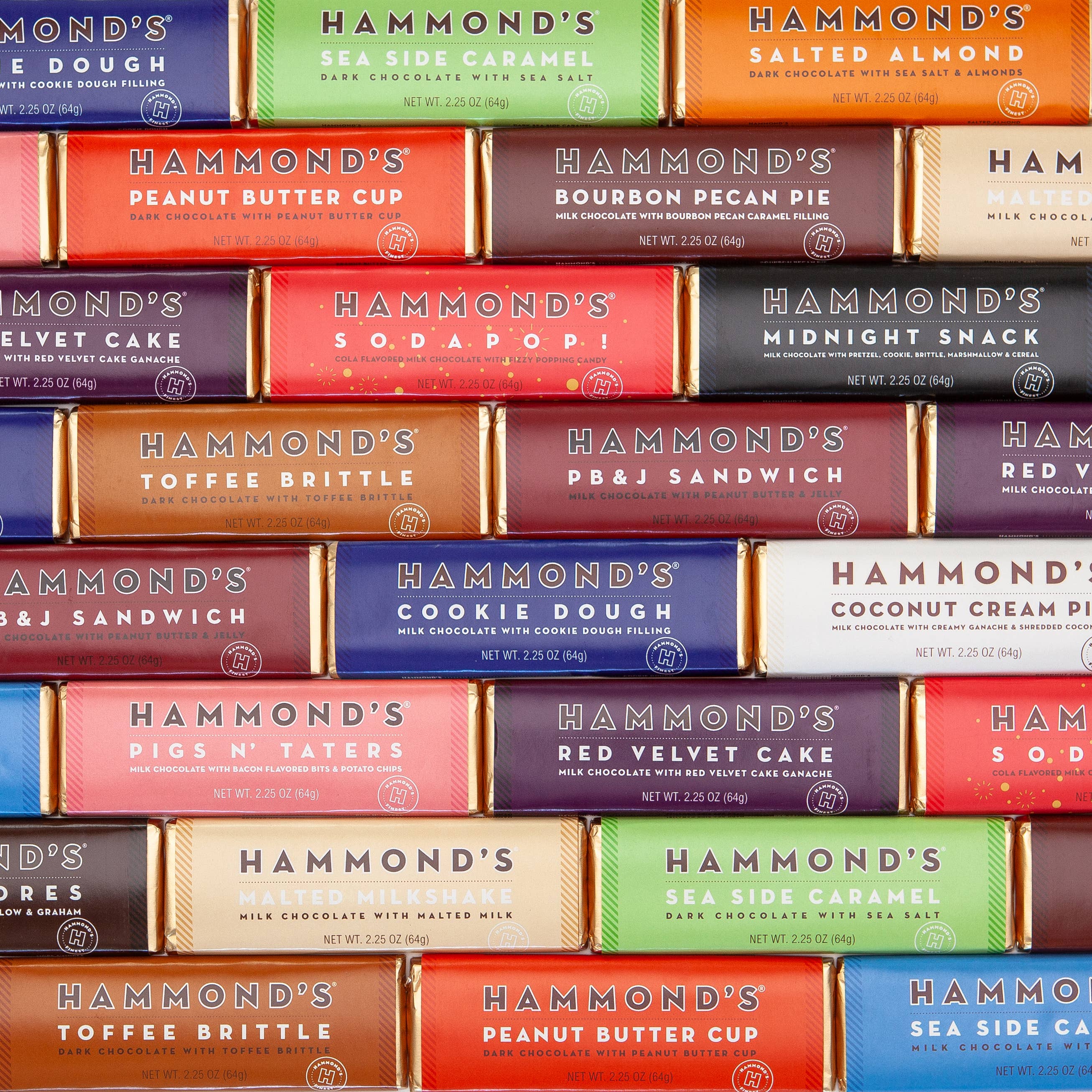 Hammond's Candies - Wholesale Chocolate Bar - Candy Bar - Dark Chocolate - Natural Salted Almond - 2.25 oz3