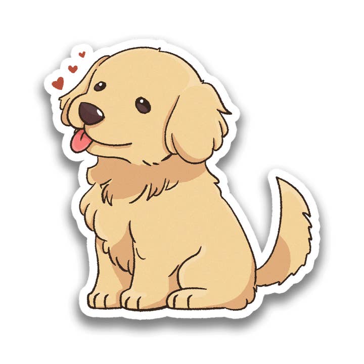 Golden Retriever Sticker for wholesale by Stick With Finn