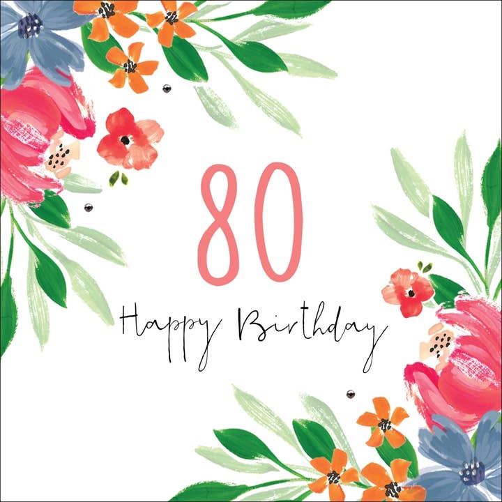 Happy Birthday, 100th Handmade Greeting Card for wholesale by The Handcrafted Card Company