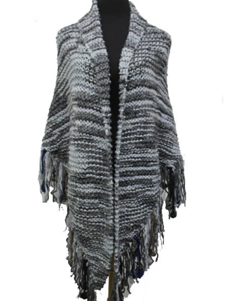 Thick Crochet Poncho for wholesale by Cap Zone