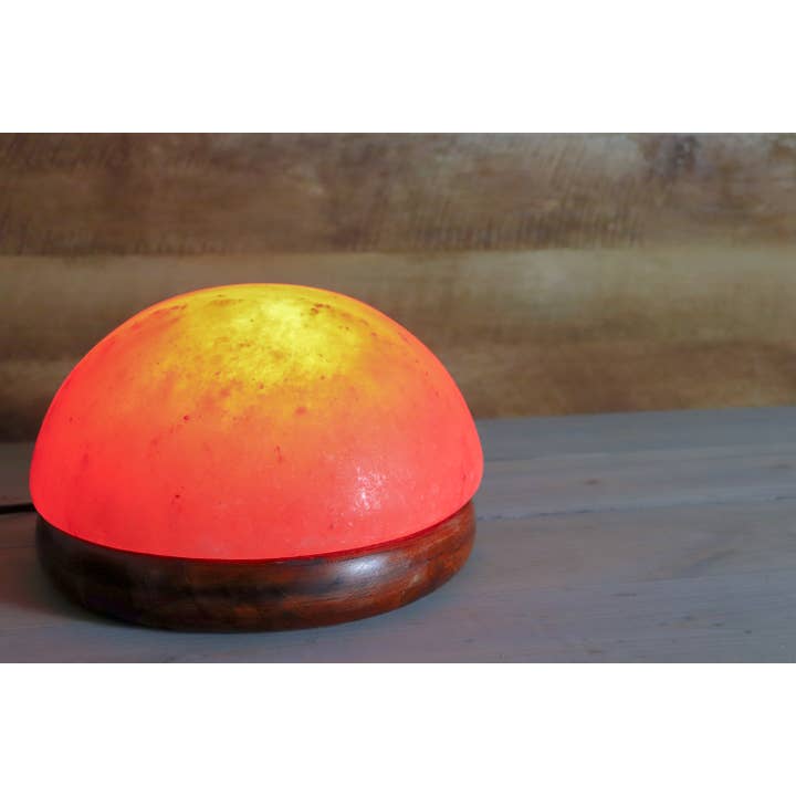 Himalayan Secrets - Wholesale Salt Lamp - 11" Foot Detox Dome Lamp with 40 Watt Bulb