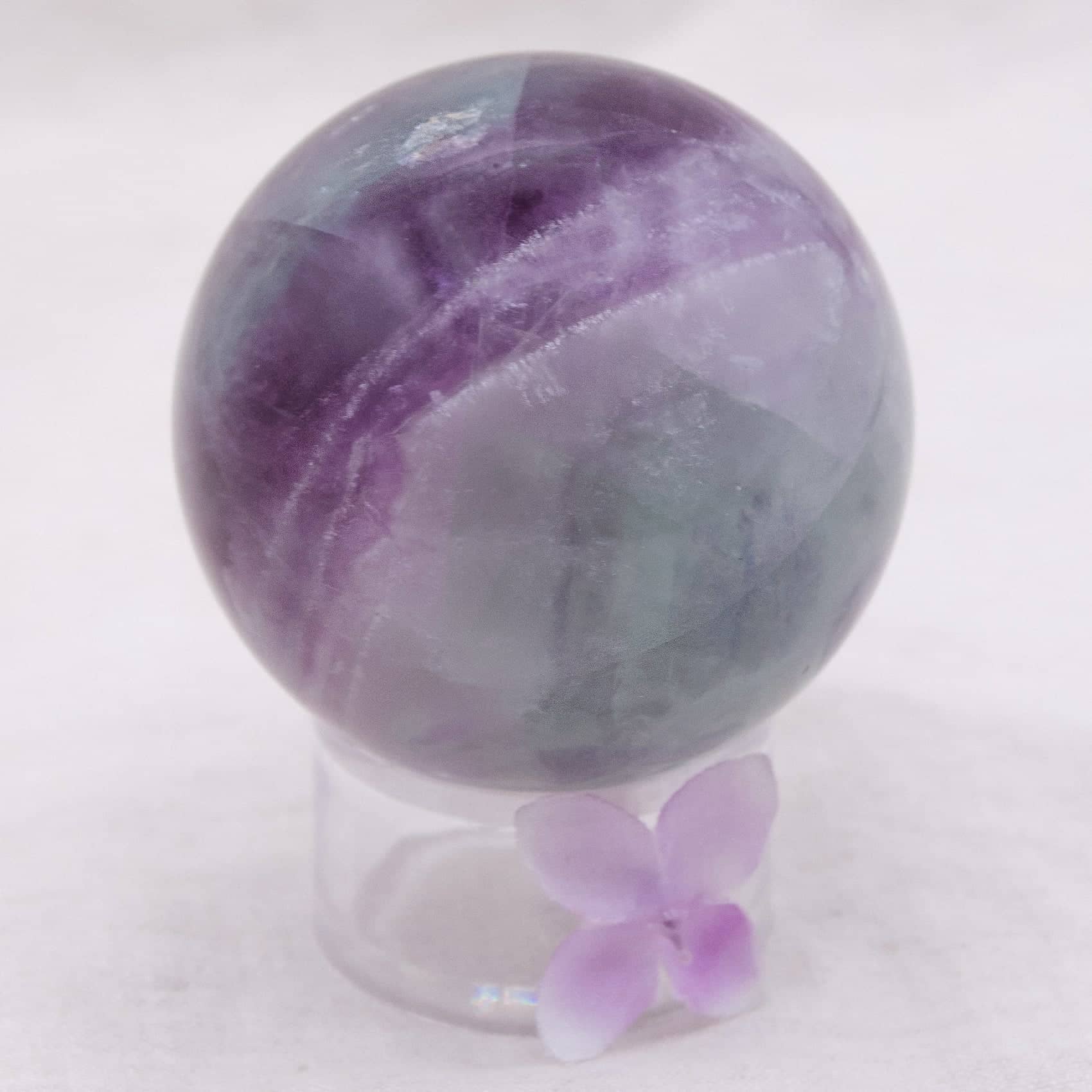 Tiny Rituals - Wholesale Spiritual Stone/Crystal - Rare Rainbow Fluorite Spheres - AAA Premium Quality103