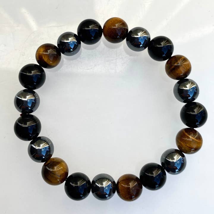 KayleeNYC - Wholesale Beaded Bracelet - Protection 10mm 8" mix Crystal Healing Stretch Bracelets3