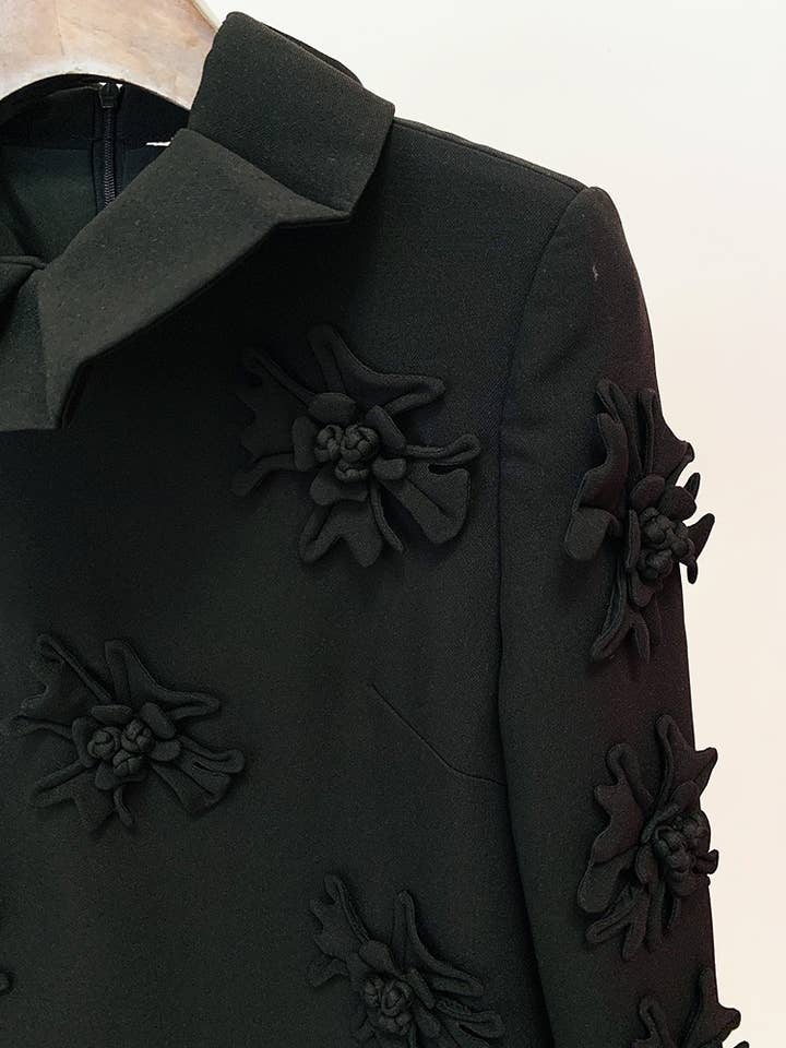 Productseeker - Wholesale Dress - Women's - DR079 Handmade Three-dimensional Flower Bell Sleeve Dress