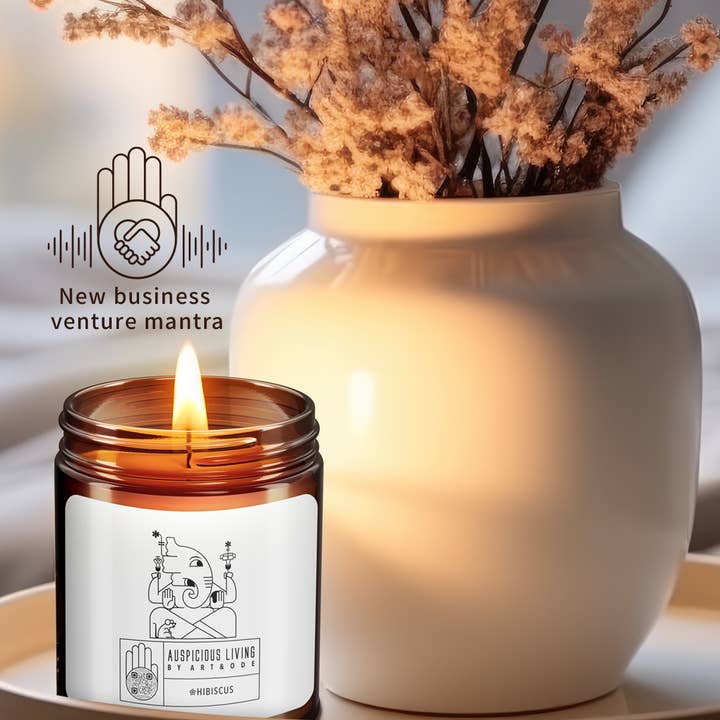 Mantra Blessing Auspicious Candle For New Business-Gift Idea for wholesale by Art&Ode