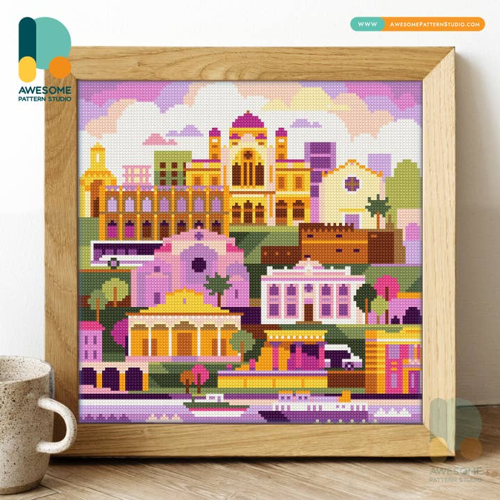 DS1946-120x120 Héraklion Grèce, kit de peinture au diamant pour la vente par Awesome Pattern Studio