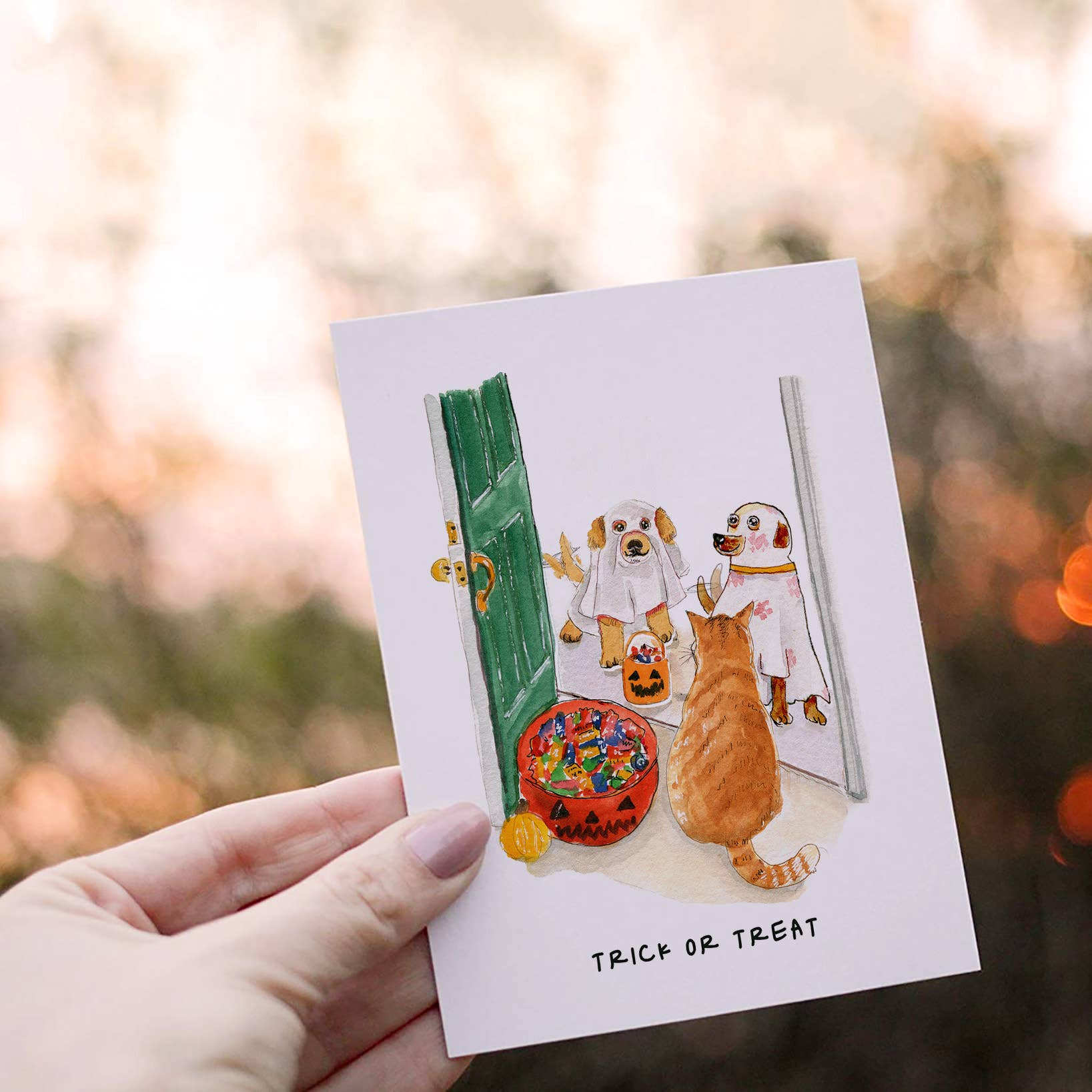 Liyana Studio - Wholesale Halloween Card - Trick Or Treat - Funny Halloween Card2