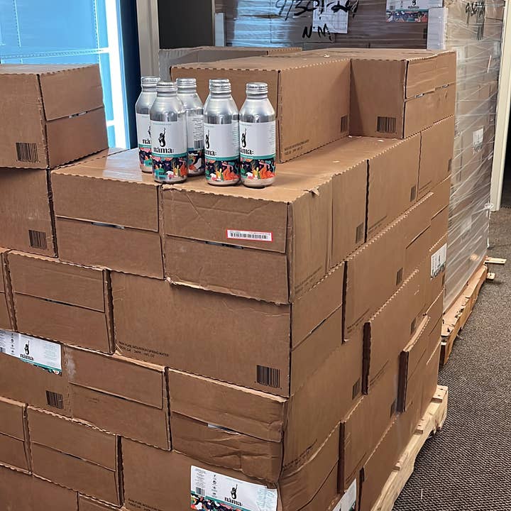 Nama Water - Wholesale Sparkling Water - 1 Pallet order = 70 cases of 24 Nama Water bottles