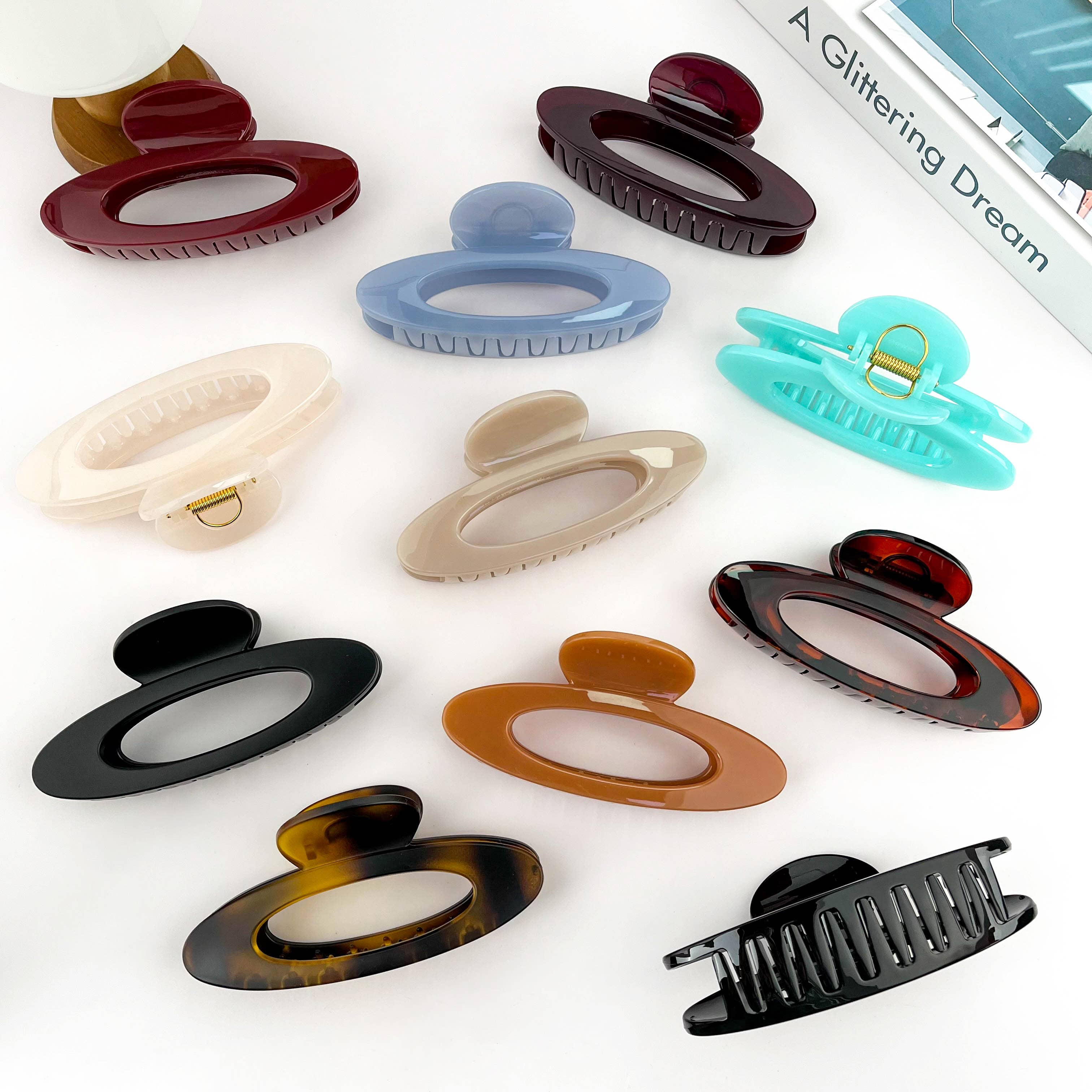 SoapElenGlen - Wholesale Hair Clip - Women's - Ring Hollow Claw Clip, Large Classic Hair Clip11