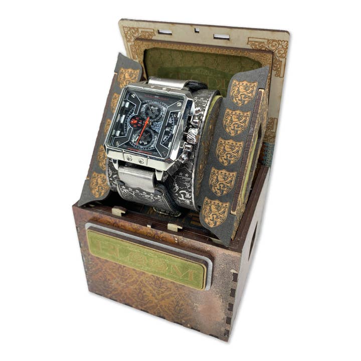 AMERICAN MONARCHY IX-MENS HAND MADE-FULL GRAIN LEATHER-WATCH for wholesale by TODD BLOOM