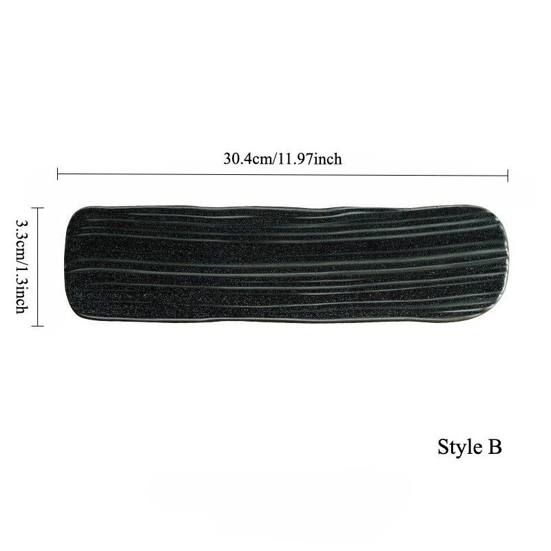 Gohobi （We cover U.S. import duties） – wholesale Dinner plate – Gohobi Hand-Painted Rectangular Sushi Plate1