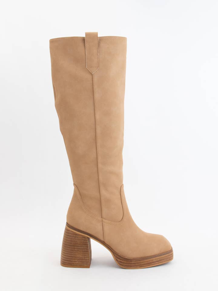 CCOCCI - Wholesale Boots - Women's - ALYSSA CHUNKY PLATFORM HEEL SLIM FIT TALL BOOTS12