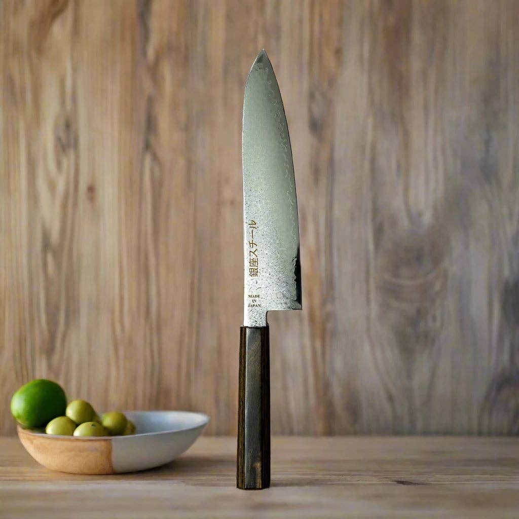 Ginza Steel - Wholesale Kitchen/Utility Knife - Seiryū (青龍) Series - Gyuto Knife 210mm VG10 Damascus steel2
