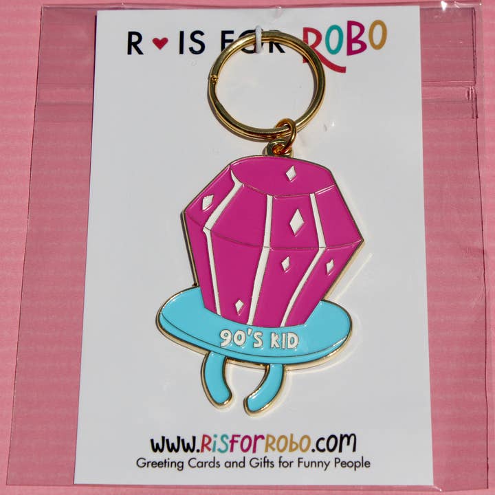 R is for Robo - Wholesale Keychain - Women's - 90s Y2K Keychain Ring Pop Culture Nostalgia Gifts for Women