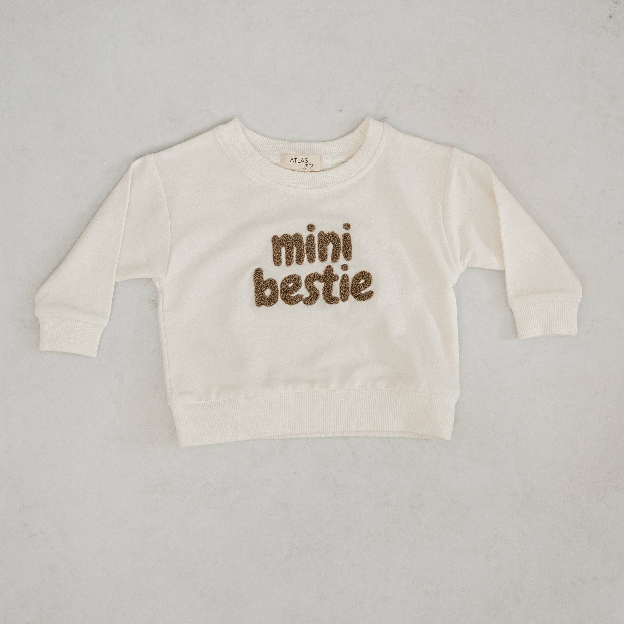 Atlas Grey - Wholesale Sweatshirt - Kids - Mini Bestie Crewneck0