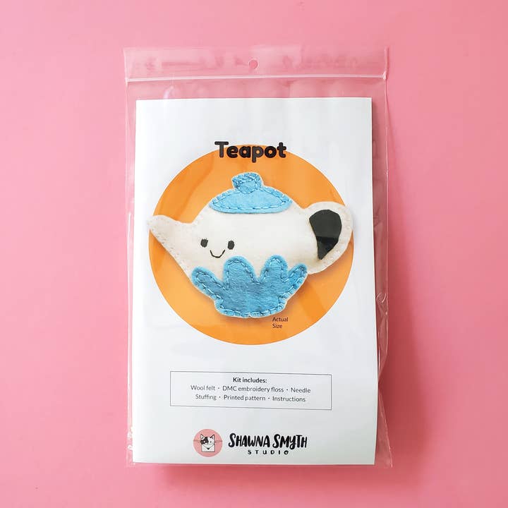 Teapot DIY Felt Kit for wholesale by Shawna Smyth Studio