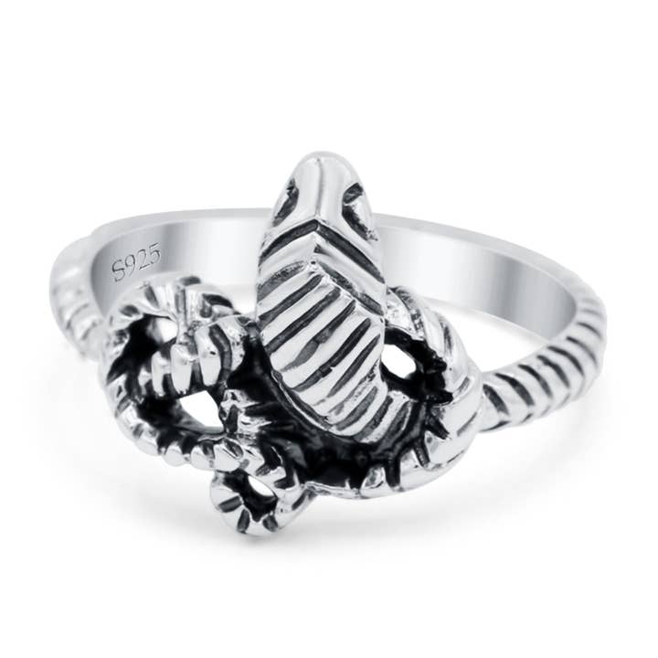 Snake Ring Oxidized Band (13mm) for wholesale by Blue Apple Imports